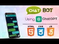 How to create ChatBot from Html Css and Javascript by using chatGPT on Android under 15 min