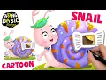 How to draw a Kawaii Snail Step-by-step Cartoony Animal Painting