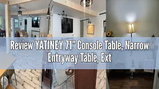 Review YATINEY 71 Console Table Narrow Entryway Table Extra Long Sofa Tables Industrial Hallway