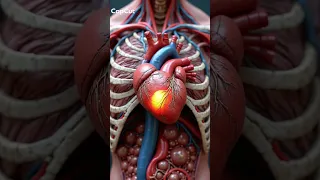 دقات قلب الإنسان رسم بالذكاء الاصطناعي القلب النبض الدم صدر الإنسان الشرايين الأوعية الدموية 