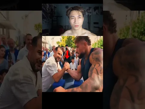 Anh chàng to lớn vs Người Cha 🫡 #fypシ #reels #reaction #armwrestling #respect #motivation #gym