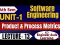 Product Process Metrics Explained Software Engineering Unit 1 Lecture 13