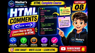 HTML Comments in HTML Easy Tutorial for Beginners Lecture 08