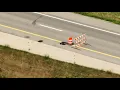 Eight-foot-deep sink hole south of Holland Michigan shuts down portion of westbound I-96