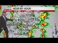 Tracking strong to severe storms Monday