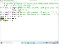 Python program on Compound Interest
