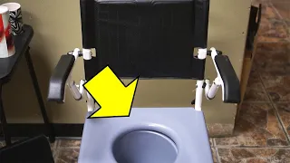Giantex 4-in-1 Bedside Commode Shower Wheelchair Review Link Below