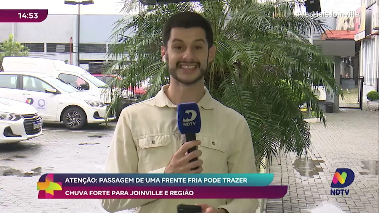 Atenção: passagem de uma frente fria pode trazer chuva forte para Joinville e Região