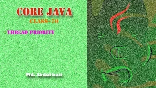 Core Java - Bangla Tutorial Thread Priority