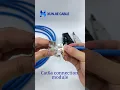How to connect a cat6a keystone jack module with a cat6a sfutp ethernet cable