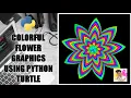 Colorful flower graphics using python turtle python graphics python turtle