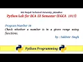 Python Lab Part 28 Check whether a number is in a given range using functions