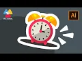 Alarm Clock tutorial for beginner Adobe illustrator tutorial