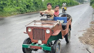 जीप के साथ फुल मस्ती जीप को चलाया 5 किलोमीटर Komal Kumar Mini Jeep Eicher tractor Raj Mini toy Jeep