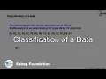 Classification of a Data Math Lecture Sabaq pk