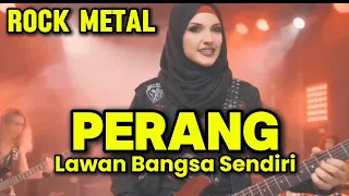 perang lawan bangsa sendiri rock metal karya gitaris gadungan musik ai