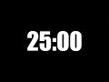 25 Minute Timer - Minimal No Sound Black Background