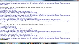 4 Python Working with String Module Part1
