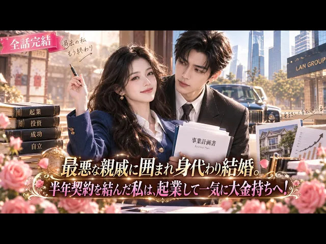 最悪な親戚に囲まれ身代わり結婚。半年契約を結んだ私は、起業して一気に大金持ちへ！ 日本語字幕 無料全話