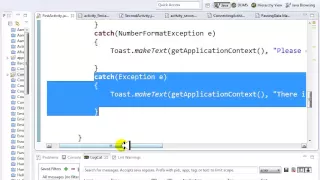 Error Handling in Java using try catch block