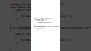 Method Overriding in Java in Telugu