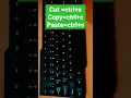 cut copy paste shortcut codi
