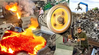 Amazing Manufacturing Process of Iron Rod in Factory || Steel production