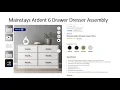 Mainstays Ardent 6 Drawer Dresser Assembly from Walmart