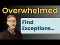 Finding Exceptions - Session 7