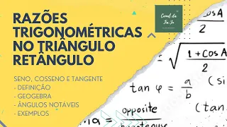 Razões trigonométricas no triângulo retângulo (seno, cosseno e tangente)