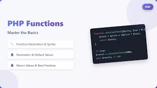 PHP Functions Master the Basics for Clean Reusable Code