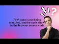 PHP code is not being executed but the code shows in the browser source code