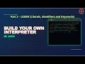 Build Your Own Interpreter in Java Literals Identifiers Keywords