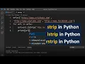 Python Tutorial in Hindi Strip in Python String in Python Python Tutorial for Beginners