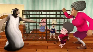 Scary Teacher With Garnny Funny Cartoon المدرسة الشريرة مع جراني 