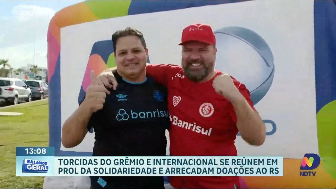 Ação solidária: torcedores de Grêmio e Internacional se unem em Floripa
