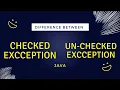 difference between checked and unchecked exception in java check and unchecked exception