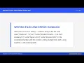 SS 1 Computer Science - File Handling in Python Nigerian Curriculum