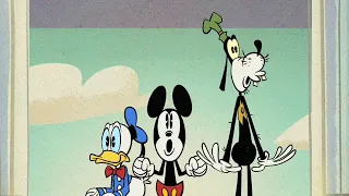 mickey donald and goofy looking at house of tomorrow for 10 hours 