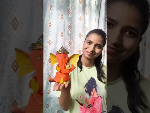 Ganesha craft ideas from paper, Diy craft #ganesha #ganeshchaturthi #ytshorts