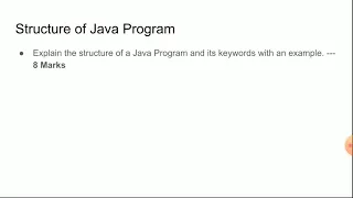 Structure of Java Program - Module-2 Chapter-2 2 2 4
