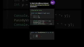 What is the difference between Pass by Value and Pass by Reference Parameters