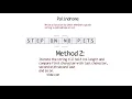Python program to check whether given string is palindrome or not