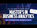 Master s in Business Analytics from Hult International Business School