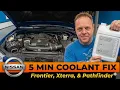How-To Fix Coolant Gurgling and No Heat On a Nissan Frontier Xterra and Pathfinder