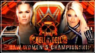 رواندا راوزى ضد اليكسا بليس على لقب رو للنساء فى عرض Hell In A Cell 2018 