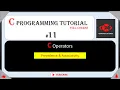 C Precedence Associativity Operators C Programming for beginners C Programming Tutorial