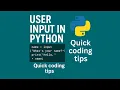 How to take User Input in Python input