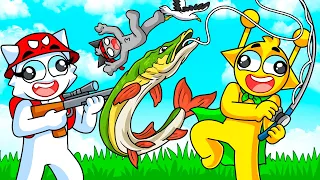 3 TONTOS Aprenden a PESCAR 🤪🤣 (HOW TO FISH COMPLETO)