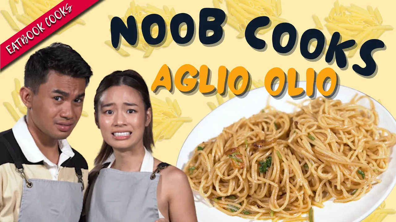 Noob Cook Tries Cooking The Classic Aglio Olio!   Noob Cooks   EP 9